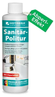 Produktbild von HOTREGA Sanitär-Politur 250 ml, Abperleffekt für Edelstahl, Chrom, Keramik, Acryl, Glas