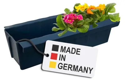 Produktbild von Euro-Paletten Blumenkasten-Einsätze | mit Hängesystem zum Einhängen | 37,3cm Anthrazit | Pflanzkasten für Europalette Palette | Balkonkasten | Blumentopf | extrem stabil