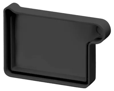 Produktbild von INEFA Dachrinnen Endstück Kastenrinne PVC NW68 / 68mm rechts Anthrazit Dachrinnenzubehör, einfache Steckmontage, Germany