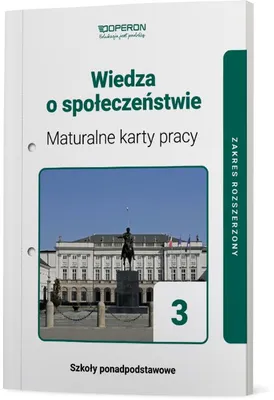 Immagine prodotto di WSiP Wiedza o społeczeństwie. Maturalne karty pracy. Klasa 3. Zakres rozszerzony. Reforma 2019, Edukacyjny, Polski