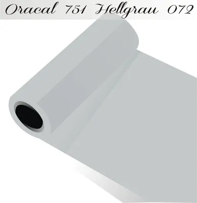 Produktbild von Oracal 751 - Orafol Folie 5m (Laufmeter) freie Farbwahl 118 glänzende Farben - glanz in 4 Größen, 50 cm Folienhöhe hellgrau - 072