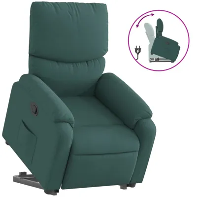 Produktbild von vidaXL Relaxsessel mit Aufstehhilfe Dunkelgrün Stoff
