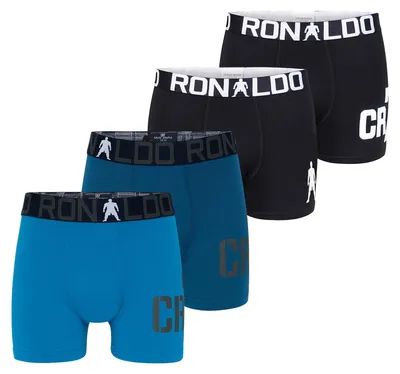 Produktbild von CR7 Cristiano Ronaldo Jungen Boxer Trunk 4-Pack schwarz,blau - Größe 10-12