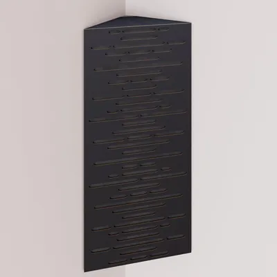 Produktbild von 6er-Set Eck-Bassfallen WAVE Samt 50x23x10 cm, Schwarz/Grau