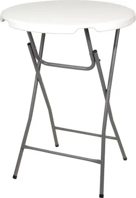 Produktbild von Stehtisch weiß Ø81cm Bartisch Klapptisch Partytisch Bistrotisch Gartentisch