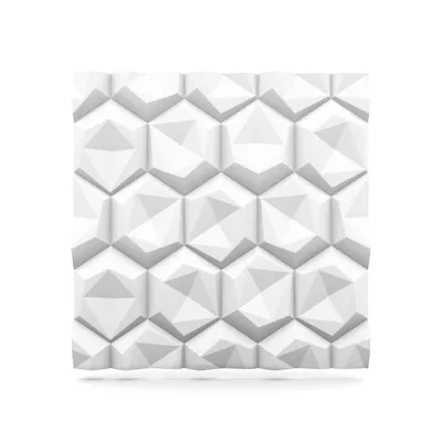 Produktbild von DECCART | 3D Deckenpaneele & Wandpaneele Weiß | Dekorative Schaumstoff-Kasetondecken | 60cm x 60cm | 0,36 m²