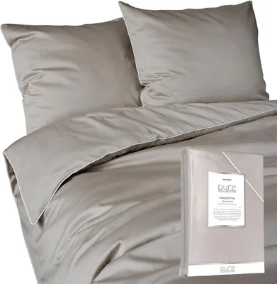 Produktbild von Deco4Home Bettwäsche Makosatin Pure | 220x200cm | Trimmen | Beige