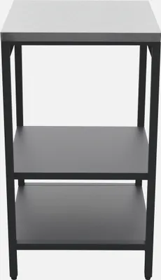 Immagine prodotto di Modulo cucina da esterno in acciaio con 2 ripiani, 49cm, Nero