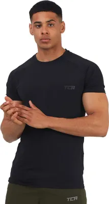 Produktbild von TCA Herren Stamina Laufshirt/Trainingsshirt mit versteckter Reißverschlusstasche - Anthrazit, S