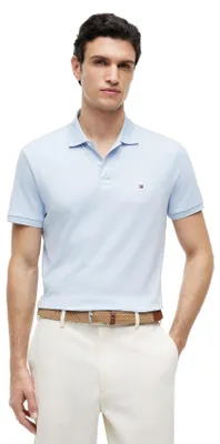 Produktbild von Normale Passform Poloshirt 2 Knöpfe Tommy hilfiger hellblau