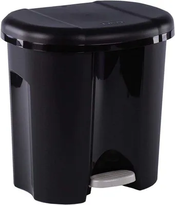Zdjęcie produktu dla Kosze na śmieci Duo - pojemnik na odpady - separator odpadów - z pedałem - 2 x 10 litrów - czarne