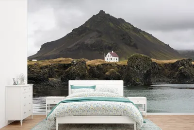 Produktbild von MuchoWow® Fototapete für Wohnzimmer oder Schlafzimmer Wandtapete Vinyl Motivtapete Arnarstapi in Island - 360x240 cm - Vinyl-Tapete