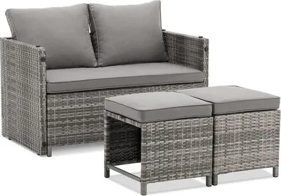 Zdjęcie produktu dla Meble ogrodowe 2w1 200207 Jamaica, polirattan, szary