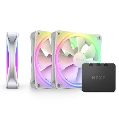 Produktbild von NZXT 120mm F-Series RGB DUO Fan Triple White RF-D12TF-W1 retail - Gehäuse-Lüfter