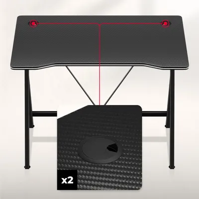 Gaming Tisch HOLM 300 RGB – 120x75 Cm Mit LED-Beleuchtung & Praktischen Features