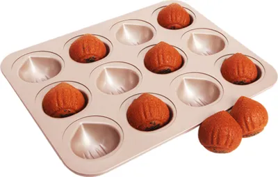 Produktbild von CANDeal Kastanien Muffinform zum Backen,Antihaftbeschichtete Muffinform 12 Kavitäten, Neuartige Kuchenform, Spezielle Madeleine Muffinform zum Backen, Käsekuchenform