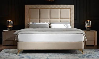 Produktbild von Design Luxus Doppel Hotel Betten Hotel Möbel Luxus Schlafzimmer Bett Polster Neu