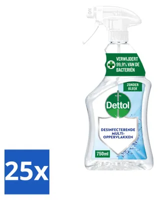 Produktbild von 25 x Dettol Allesreiniger Spray ohne Bleiche - 750 ml - Vorteilspackung - 25 Stücke