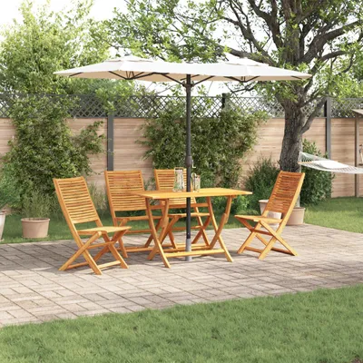 Produktbild von Möbel 5-tlg. Garten-Essgruppe Massivholz Akazie - Gartentische Neu202516693