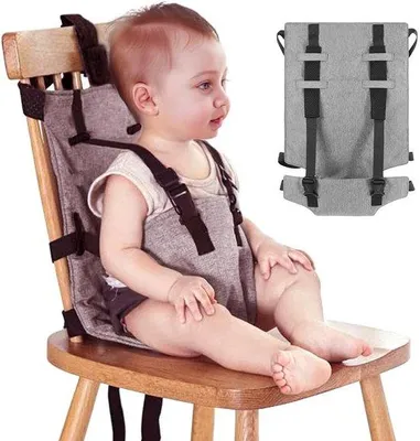 Produktbild von Kinderreise-Hochstuhl – Höhenverstellbar – Sicher mit Sicherheitsgurt – Ideal für unterwegs