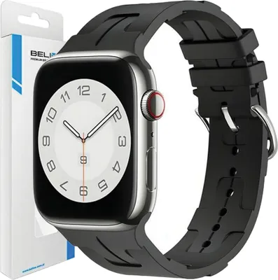 Produktbild von Beline Apple Watch Armband Silikon Ultra 42/44/45/49Mm Schwarz /Black Box