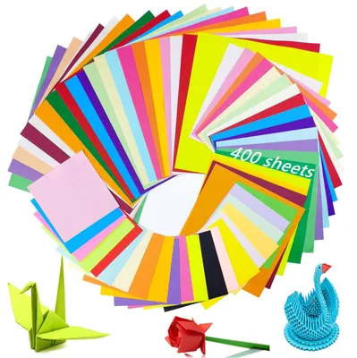 Origami-Papier 400 Blatt, 20 Farben, 3 Größen, doppelseitig