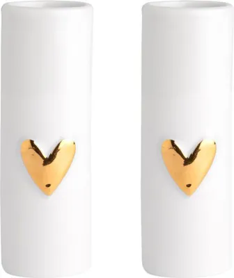 Produktbild von räder GmbH Minivasen Herz 2er Set gold, 2er Set