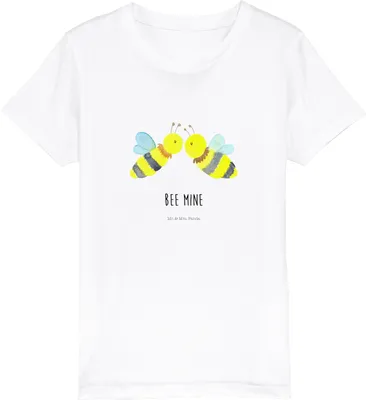 Produktbild von Mr. & Mrs. Panda Kleinkinder T-Shirt Biene Liebe 5-6 Jahre (110/116) - Weiß - Geschenk, Kinder, Öko, Kindershirt, Teenager, Baumwolle