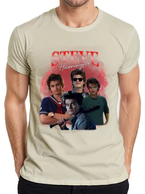 Productafbeelding van Steve Harrington, Stranger Things-fancade, cadeau, babysitter, mannen T-shirt, natuur, maat S