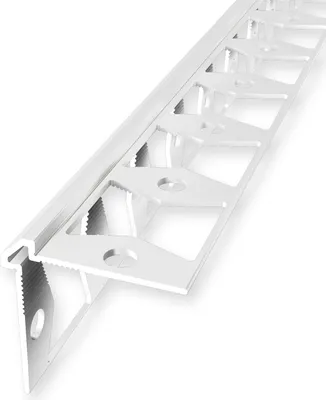 Produktbild von Wandprofil 25 x 25 x 2700 mm Einfasshöhe 2 mm Tapetenprofil Aluminium Glatt Geschlossen Gestanzt Weiß Küberit