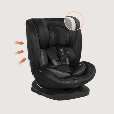 Produktbild von Lionelo Bastiaan i-Size Autokindersitz ab Geburt bis 12 Jahre, ab 0 kg bis 36 kg, i-Size, Isofix + Top Tether - Schwarz