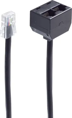 Produktbild von shiverpeaks BASIC-S ISDN Y-Adapter, schwarz, 0,1 m 1 x RJ45 8(8) Stecker