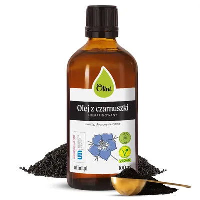 Zdjęcie produktu dla Olej z czarnuszki Olini 100 ml
