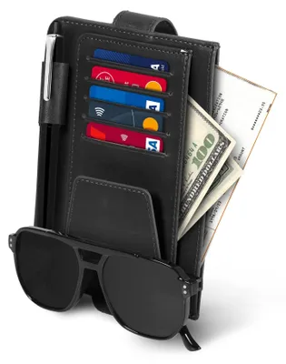 Produktbild von Leder Auto Sonnenblendenorganizer mit Stifthalter