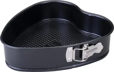 Image de Moule à charnière Zenker Perfect Black  27 x 25 x 7 cm, revêtement antiadhésif, idéal pour la Saint-Valentin et la fête des Mères