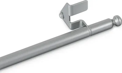Produktbild von Klemmstange 30–40cm Silber (Endstück Fit-Ball), Gardinenstange aus Metall, Ø8/10mm, Montage ohne Bohren, Spannstange stufenlos ausdrehbar