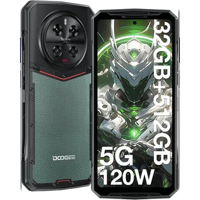 DOOGEE DK10 Outdoor Handy 5G - 512GB+32GB Dimensity 8020,64MP Nachtsicht+50MP 6.67'' 120Hz Outdoor Smartphone, 120W IP68 Android 13 WiFi 6/NFC, Grün