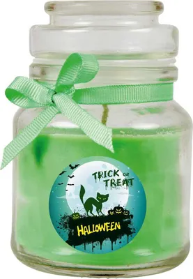 Produktbild von HS Candle "Halloween" Duftkerze im Bonbonglas - viele Motive zur Auswahl, Ideale Herbstdeko
