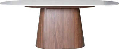 Produktbild von Giga Meubel Esstisch Madia - Weiß Keramik/Walnuss - 200x90cm