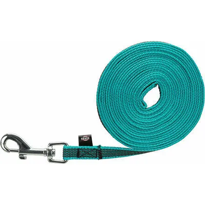 Obrázek produktu pro Trixie Stopovací vodítko pogumované - tyrkysové Velikost: S-M:10m/15mm