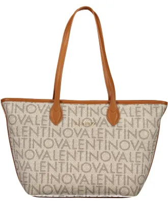 Produktbild von Elegante Beigefarbene Damen-Schultertasche mit Kontrastdetails & Fächern