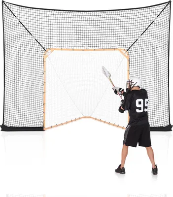 Obrázek produktu pro VEVOR Hockey Goal Lacrosse Goal (360 x 279 cm) velká síť na lakros s prodlouženým krytem, rychlé a snadné sestavení vybavení pro zahradu, kompletní příslušenství tréninkové sítě (pouze síť)
