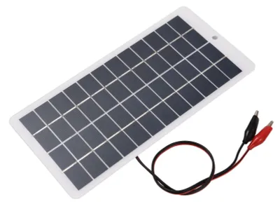 Zdjęcie produktu dla 5W 12V panel słoneczny Tragbare Solarenergie Polykristallines Siliocone Solarladegeraet Mini High Efficiency Solarmodul mit Clips