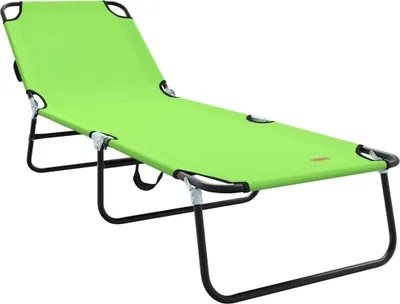 Obrázok produktu pre vidaXL Skladacie lehátko pre 1 osobu zelené 56 x 189 x 87 cm látka
