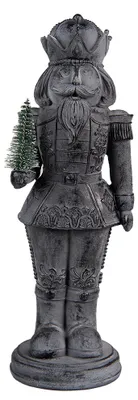 Obrázek produktu pro Clayre & Eef Louskáček figurka 32 cm šedý plast