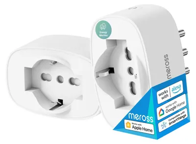WLAN-Steckdosen-Set, 2 Stück, Energieüberwachung, 3840 W, 16 A, weiß