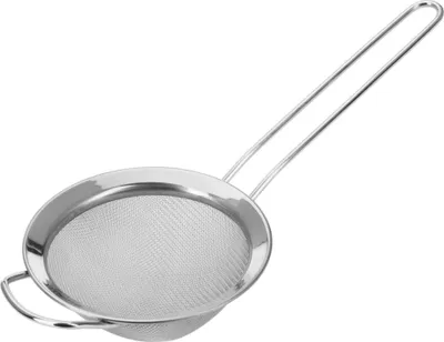 Produktbild von Thiru Küchensieb aus rostfreiem Edelstahl mit langem Griff und breiter Edelstahlkrempe - Ø 20 cm