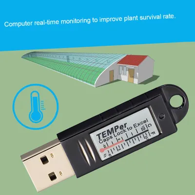 Image de Thermomètre USB PCsensor avec capteur de température et enregistreur de données pour PC et ordinateur portable - Argent