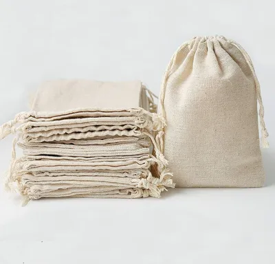 Obrázek produktu pro 25ks malých sáčků se stahovací šňůrkou bavlněné sáčky dárkové tašky 10*15cm