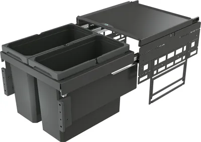 Obrázok produktu pre NABER 8013301 Odpadkový kôš 32 (2x16) litrov Cox® Base 360 S/450-2 antracit, H 360 mm